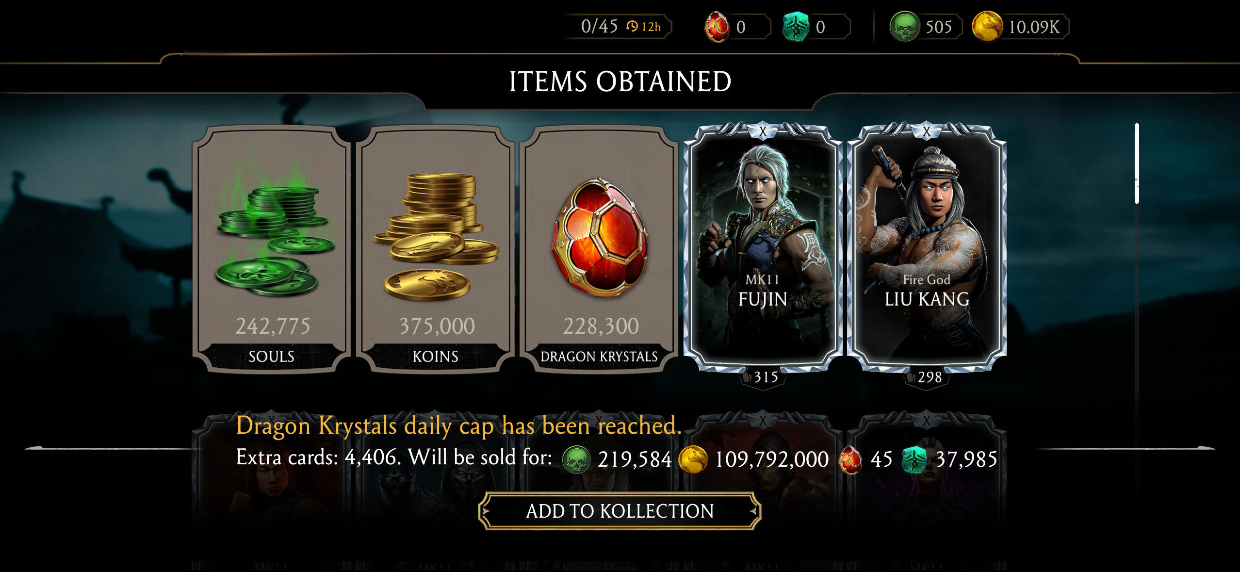 200,000 Dragon Krystal’s, 200,000 Souls, 8 Diamonds Maxed (New Account)