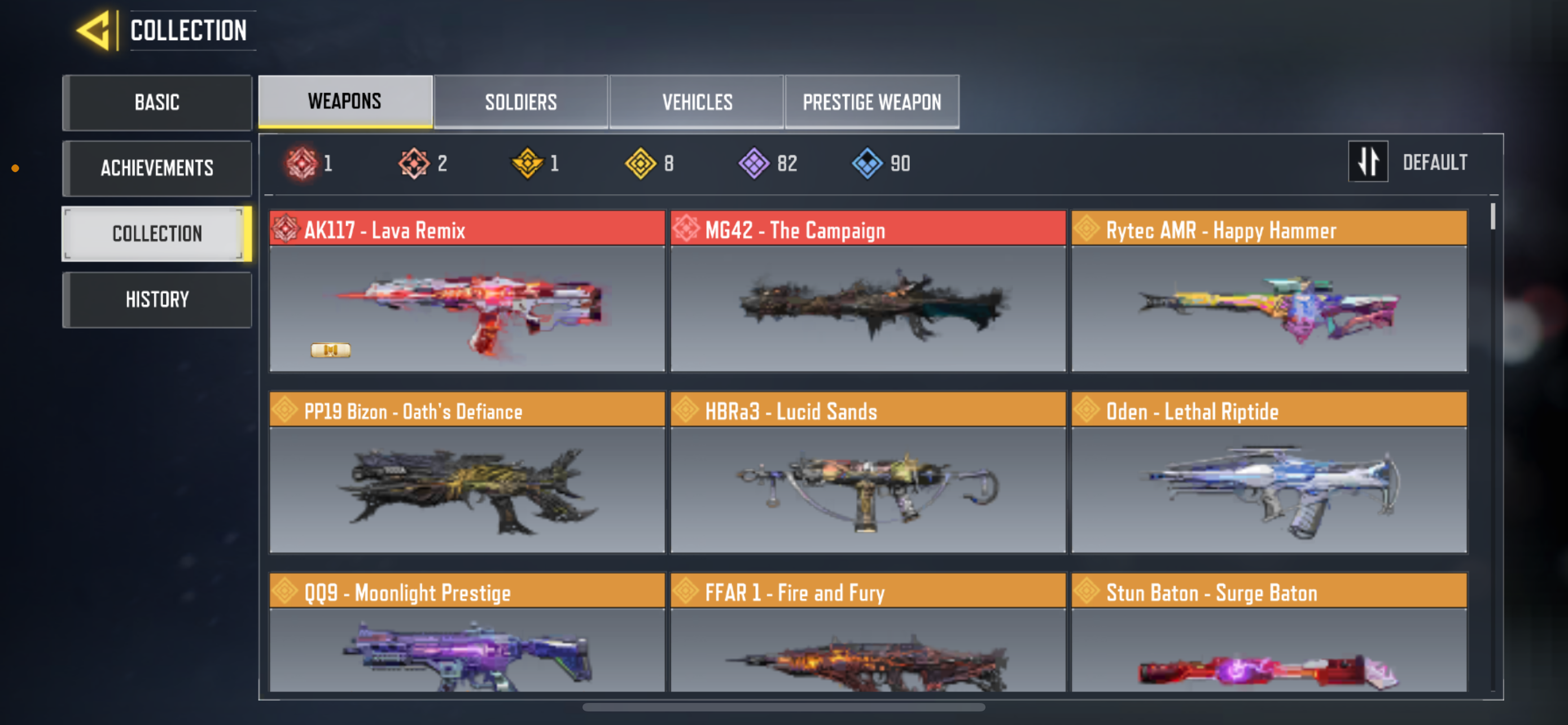 2 MYTHIC WEAPONS, 8 LEGENDARY WEAPONS, 30 EPIC SOLDIERS