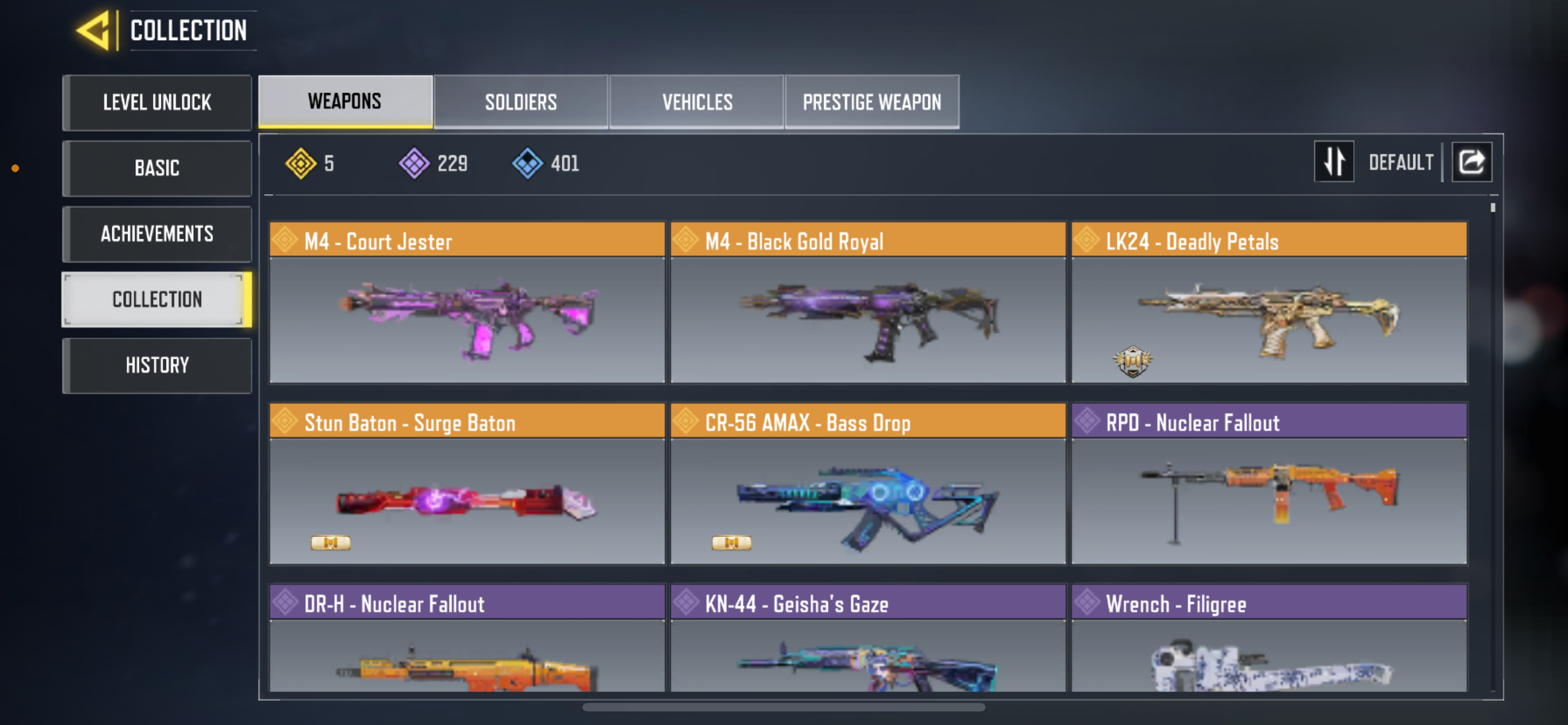 5 LEGENDARY WEAPONS, 107 EPIC SOLDIERS