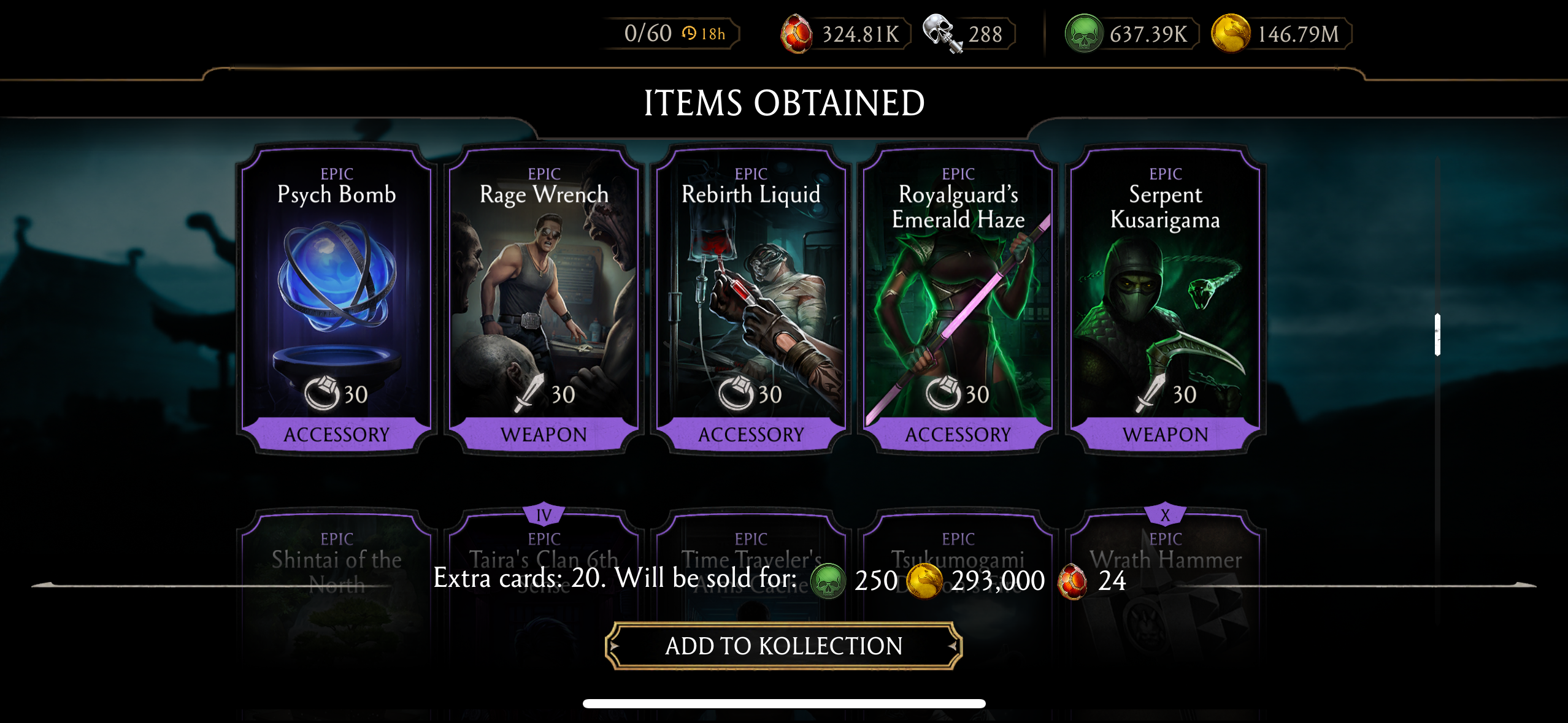 6+ RANDOM TOWER EPICS, 7+ RANDOM TOWER RARES, 7+ GOLD CARDS, 1,000+ SOULS AND 30,000+ KRYPT HEARTS