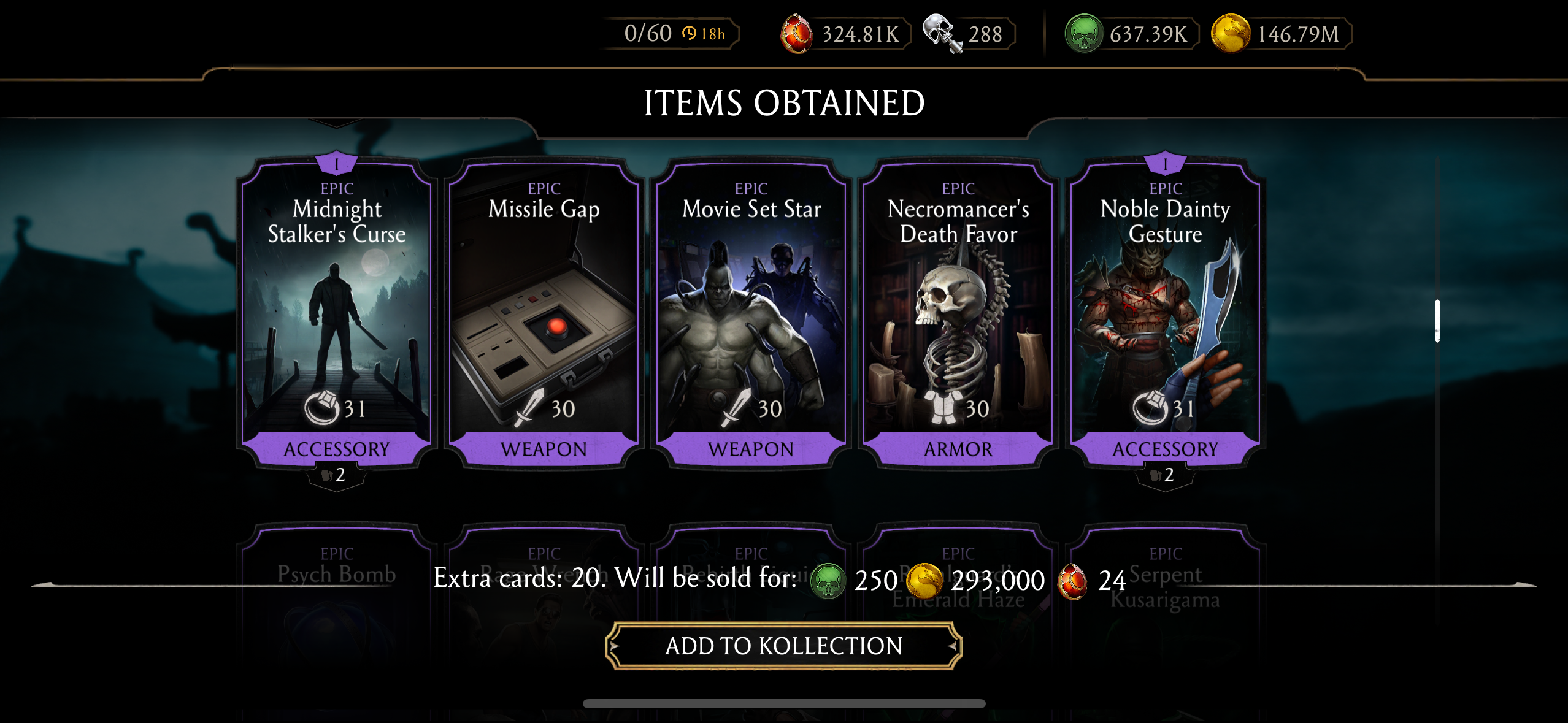 12+ RANDOM TOWER EPICS, 15+ RANDOM TOWER RARES, 15 GOLD CARDS, 2,000+ SOULS AND 60,000+ KRYPT HEARTS